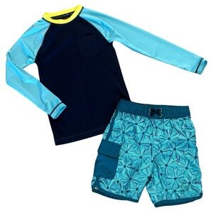Lands End & Crewcuts Rashguard Swim Set
